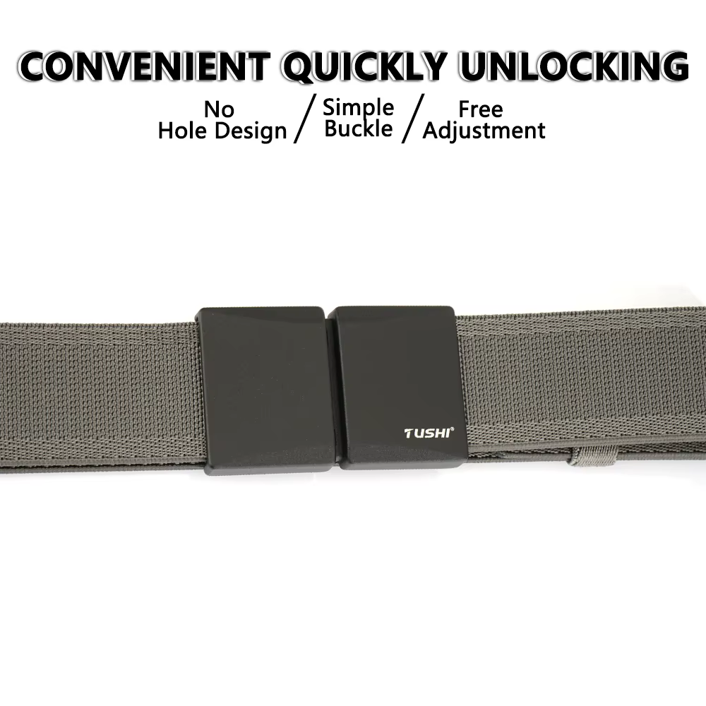 TUSHI ceinture élastique pour hommes boucle magnétique alliage boucle à dégagement rapide unisexe ce