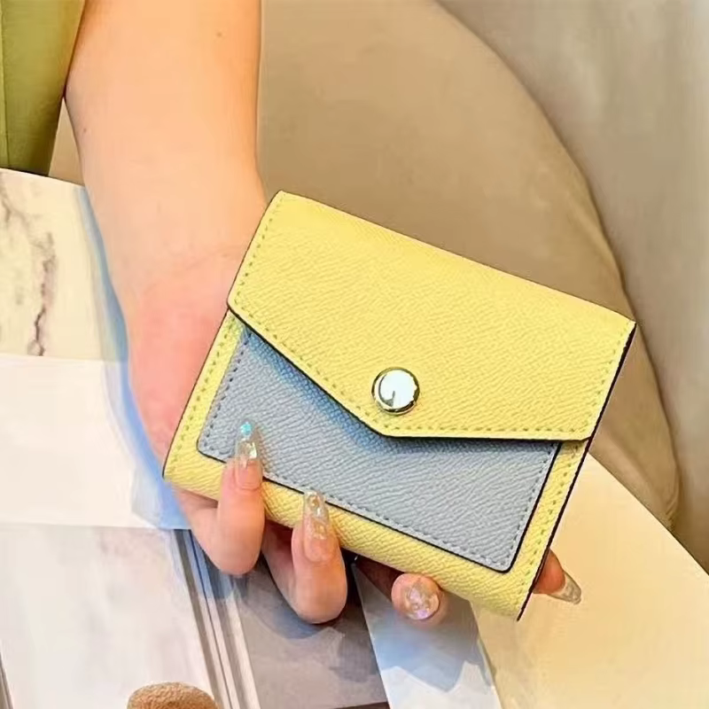 Portefeuille court en cuir véritable pour femme, initiales personnalisées, porte-cartes, porte-monna
