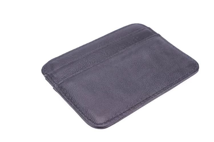 Gibo m.com ja-Porte-cartes en cuir véritable, super doux, 100% peau de mouton, étui de crédit, porte