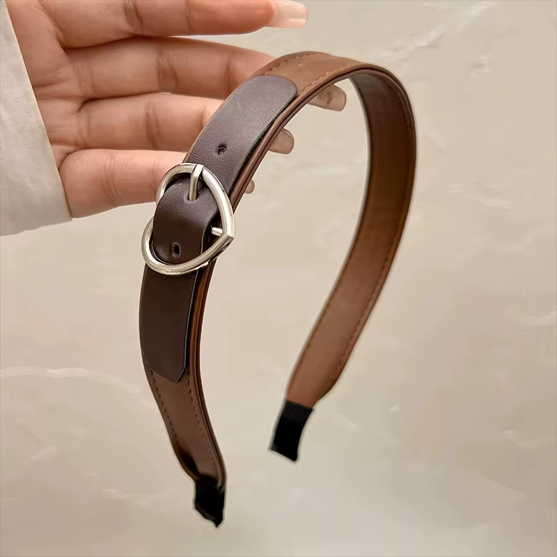 Boucle de ceinture couleur café, bandeau d'amour pour femmes, haut tête de mort, couvre-chef Maillar