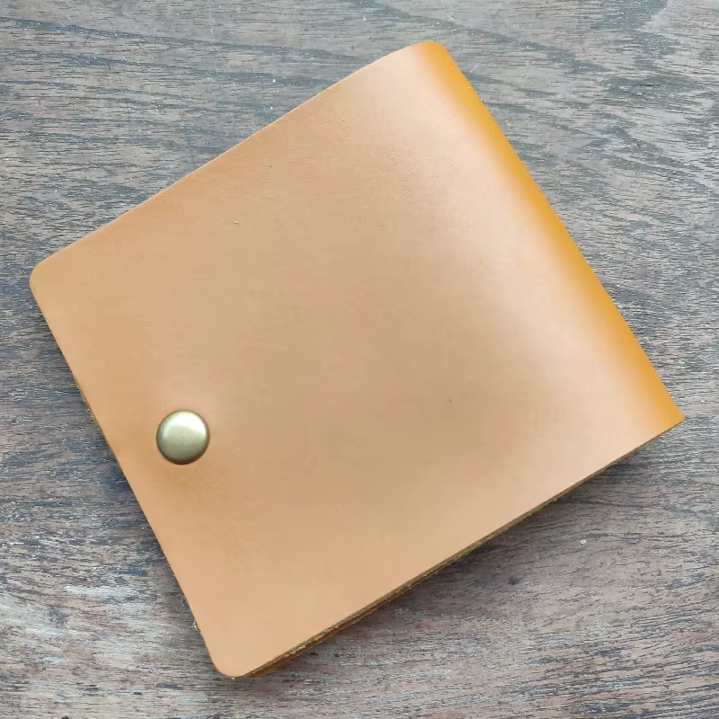 Portefeuille en cuir de vachette pour hommes et femmes, porte-monnaie fin, sac à main fait main, cui