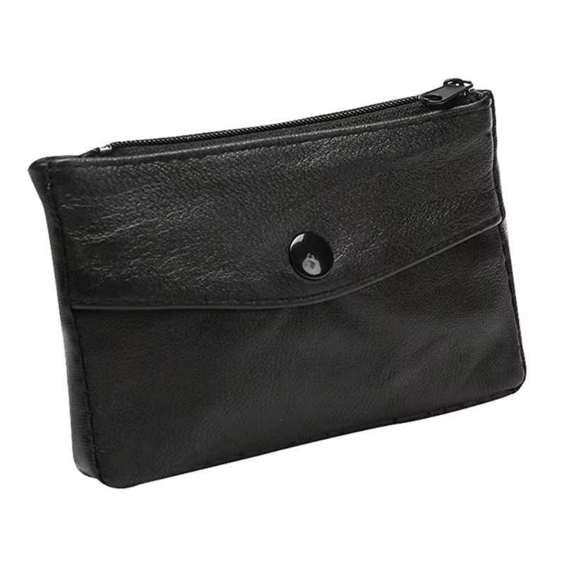Pochette portefeuille changement cuir porte-monnaie avec l'organisateur d'argent porte-clés