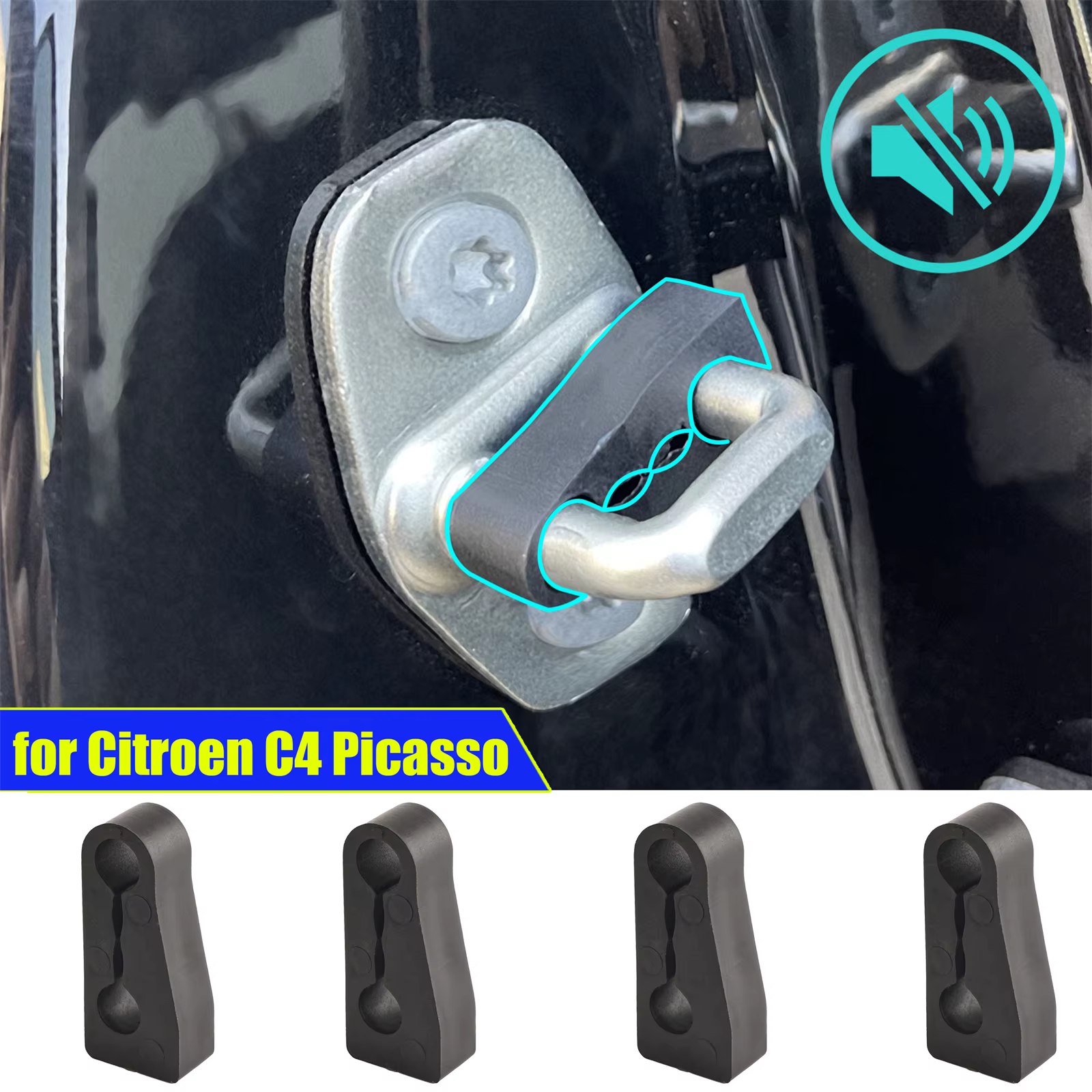 Amortisseur de tampon de serrure de porte, pour citroën C3 C4 C5 DS3 DS4 DS5 Picasso Berlingo, isola