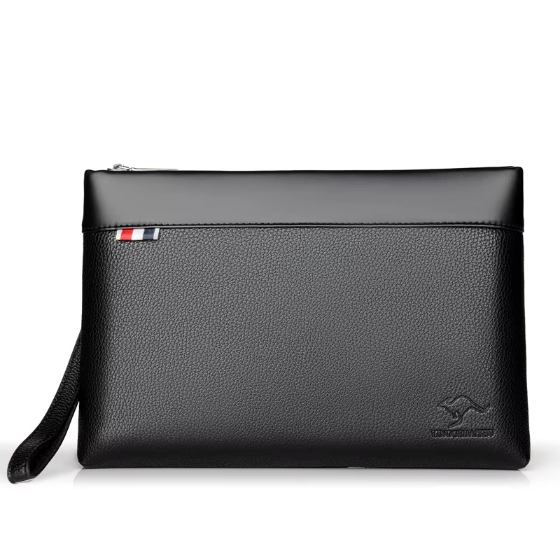 Portefeuille de luxe en cuir pour hommes d'affaires, pochette décontractée avec poche à monnaie, por