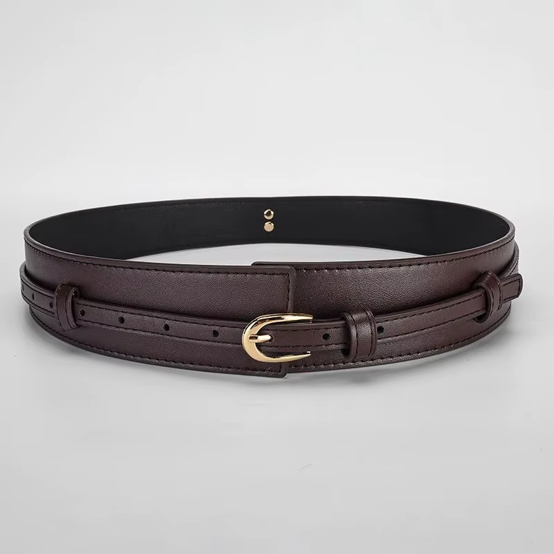 La ceinture de taille pour femme est une ceinture large pour pantalon, élégante et polyvalente, fabr
