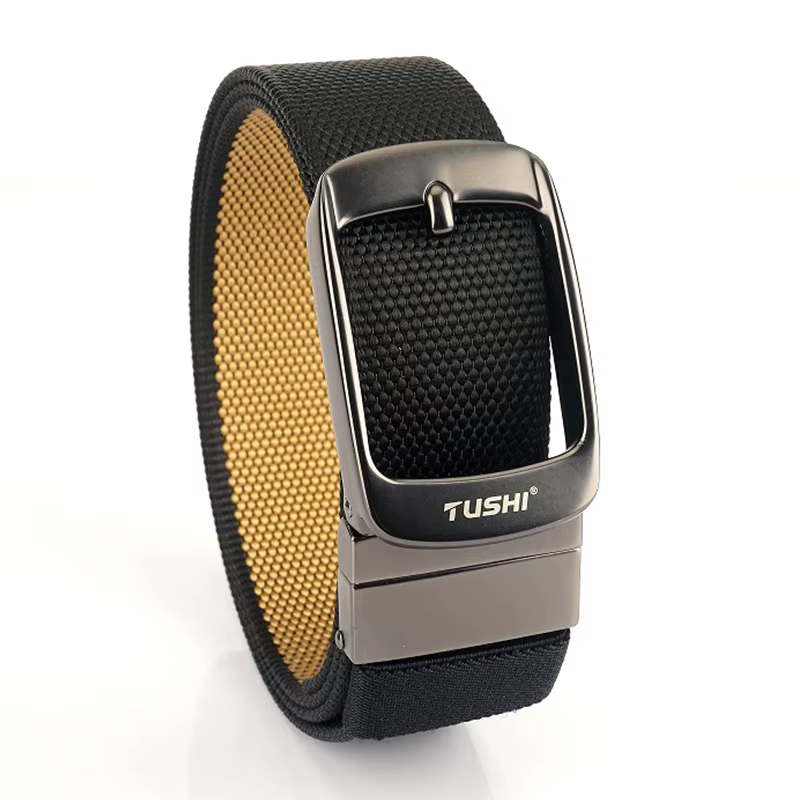 KOLBER Nouvelle Ceinture Réversible Pour Hommes Alliage Argent Boucle Automatique Ceinture Décontrac