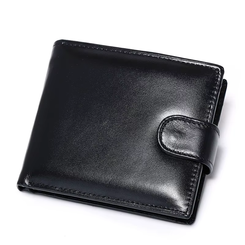 Portefeuille en cuir pour hommes avec poche pour pièces de monnaie Portefeuille en cuir véritable po