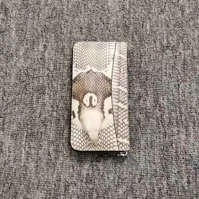 Portefeuille Homme en Cuir Véritable de Haute Qualité, Motif Peau de Serpent, Pochette de Luxe Décon