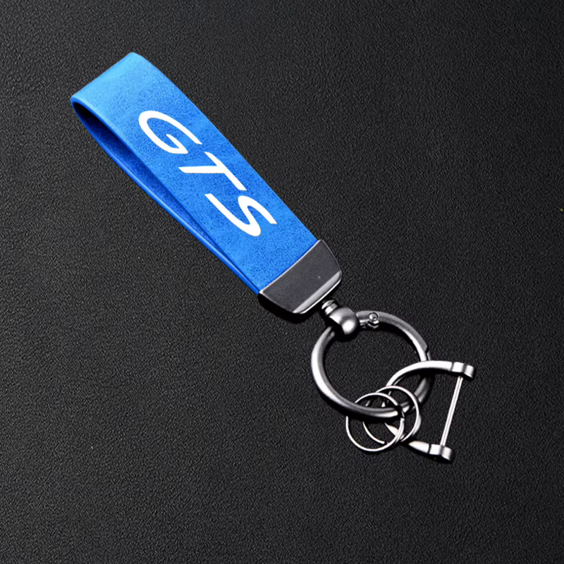 Porte-clés en cuir de voiture de haute qualité, accessoires en métal pour Porsche GTS Cayenne Cayman