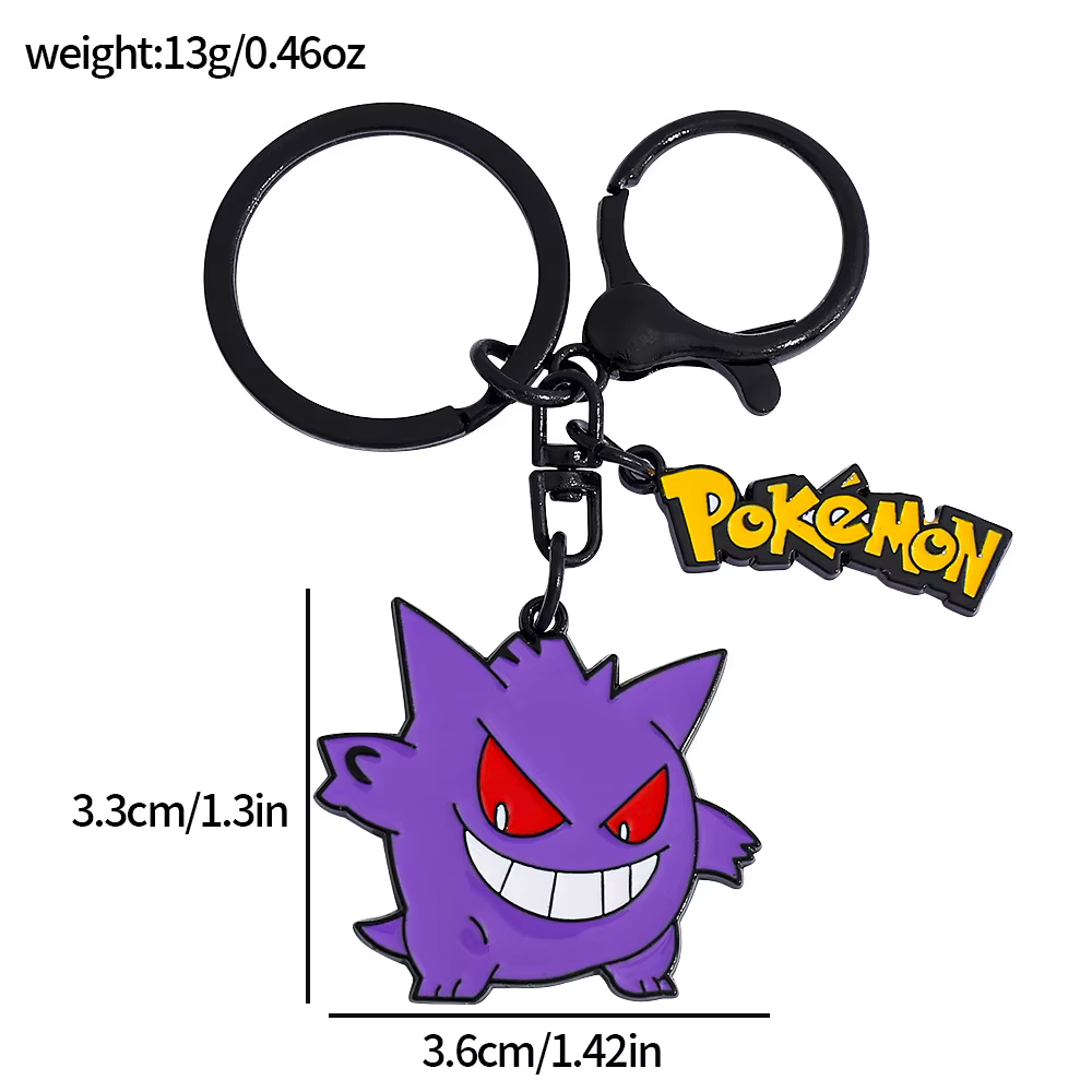 Porte-clés Pokemon Gengar, ornements mignons de dessin animé Kawaii, décoration de cartable pour enf