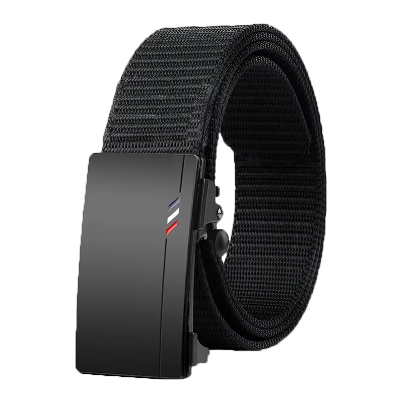 Ceinture en Nylon pour hommes, décontractée, toile tissée, respirante, boucle automatique, sangle de