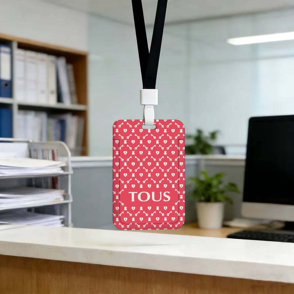 Porte-cartes avec cordon de la marque T-TOUS-S, adaptés aux cartes d'identité professionnelle, aux c