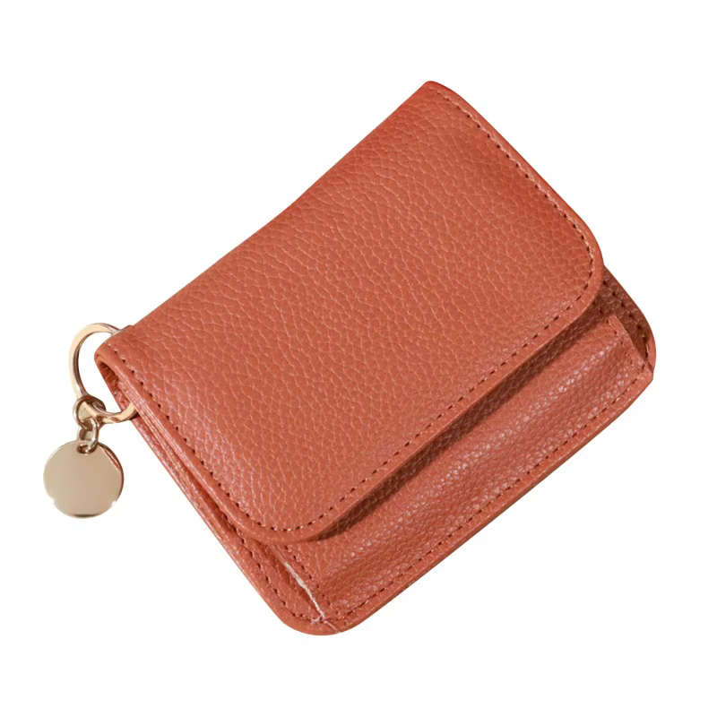 Portefeuille court pliable pour femmes, portefeuille en cuir Pu de qualité, porte-monnaie court Simp