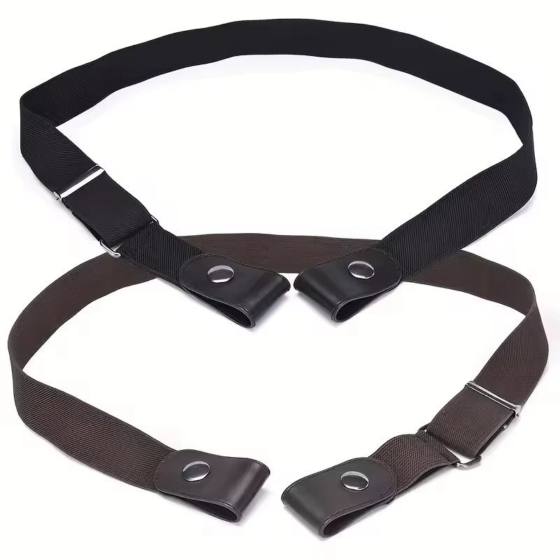 2 pièces ensemble sans boucle ceinture élastique pour femmes hommes unisexe ceinture extensible pour