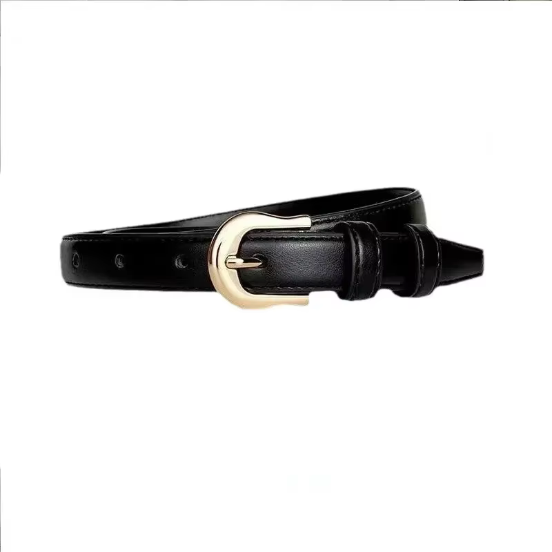 Ceinture d'été marron pour femme, pantalon occidental assressentifin, ceinture simple et polyvalente