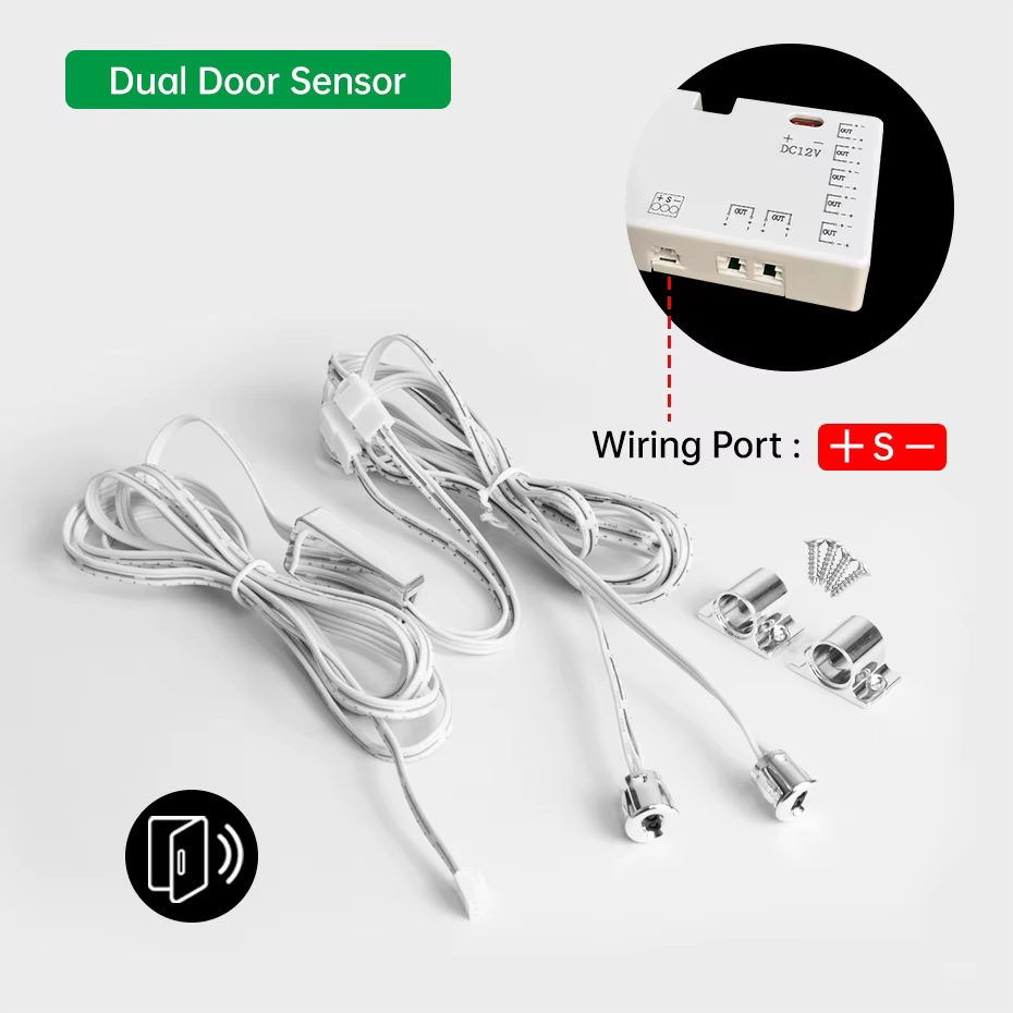 Capteur de porte Dupont DC12V-24V, interrupteur de détection de mouvement double pour armoire, placa