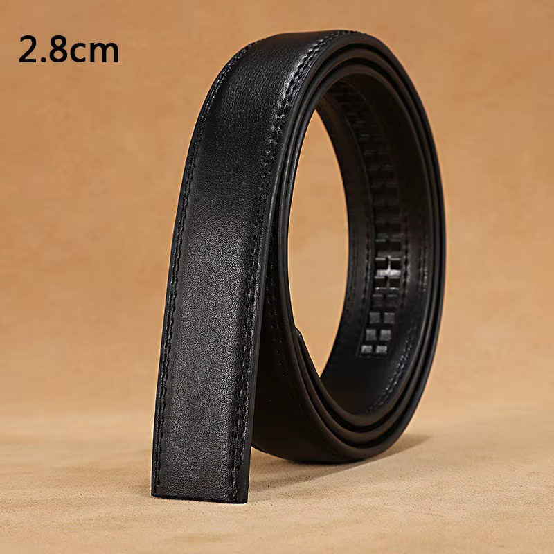 Ceinture de créateur de 2,8 cm pour hommes, ceinture en cuir de vache de haute qualité, marque de lu