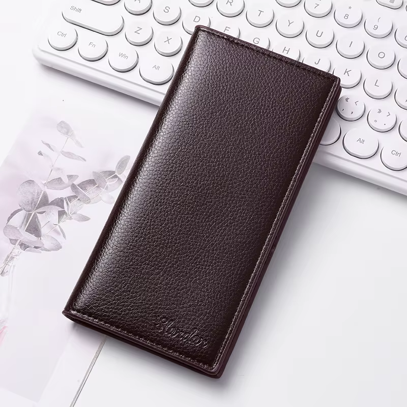 Portefeuille long pour hommes, avec plusieurs emplacements pour cartes, pour téléphones mobiles, sac