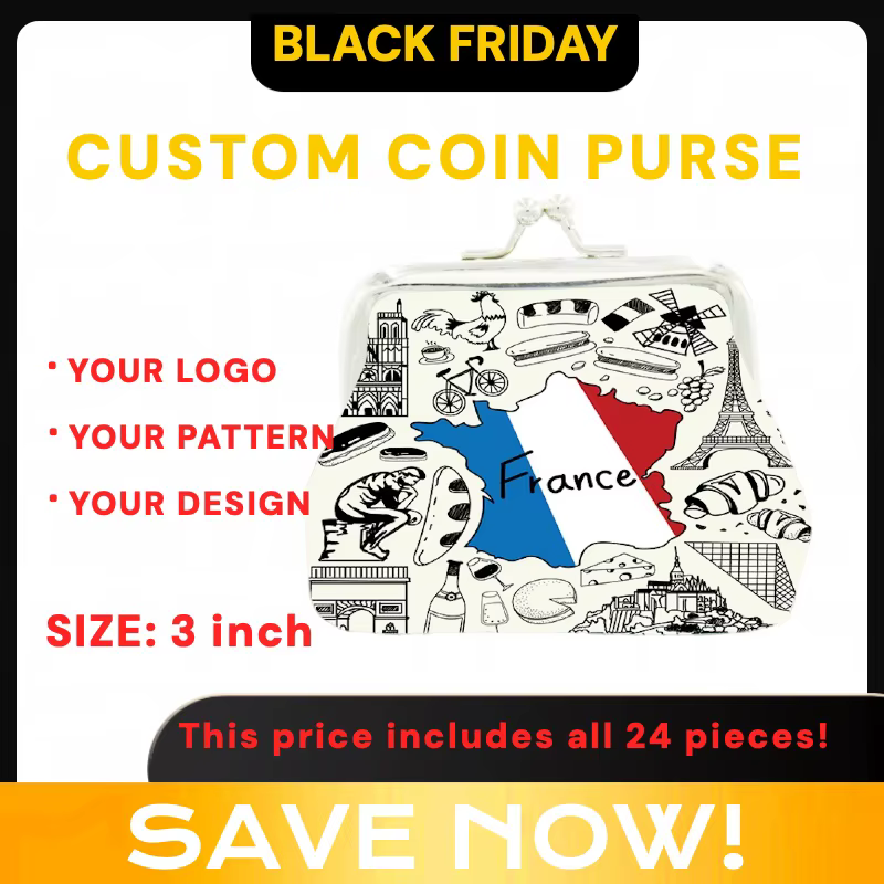 Porte-monnaie en cuir PU personnalisé