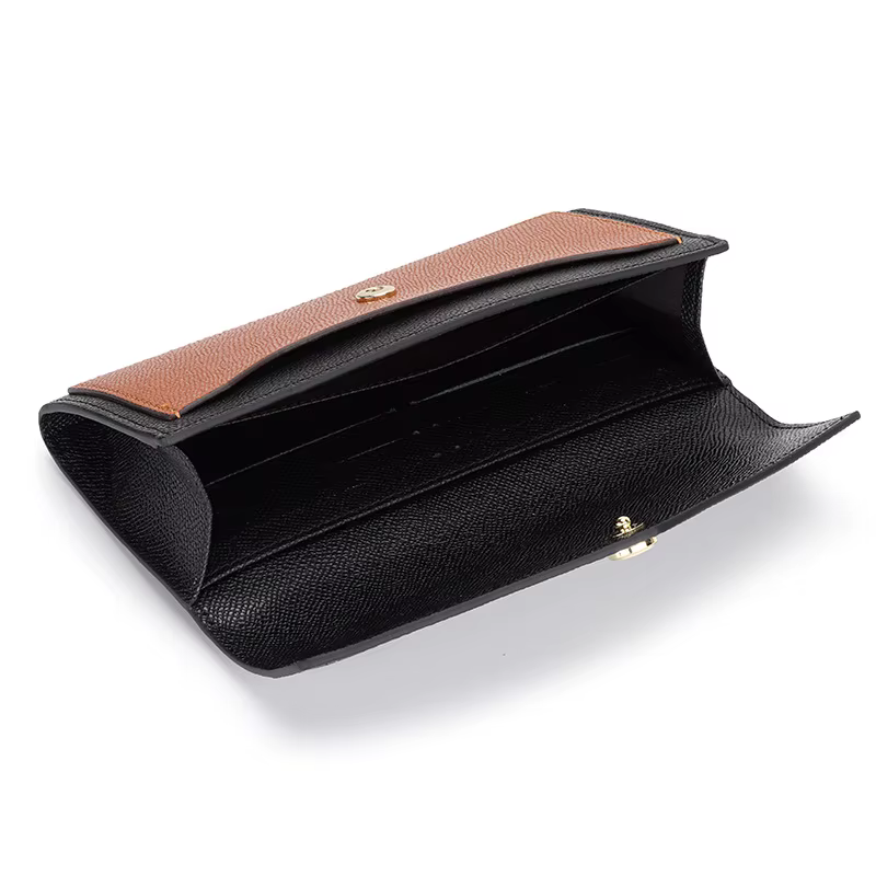 Portefeuille personnalisable en cuir véritable pour femmes