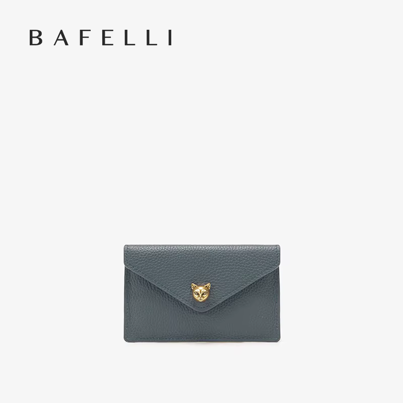 BAFELLI Designer Fentes multi-cartes Portefeuille court en cuir véritable pour femme avec rangement de factures