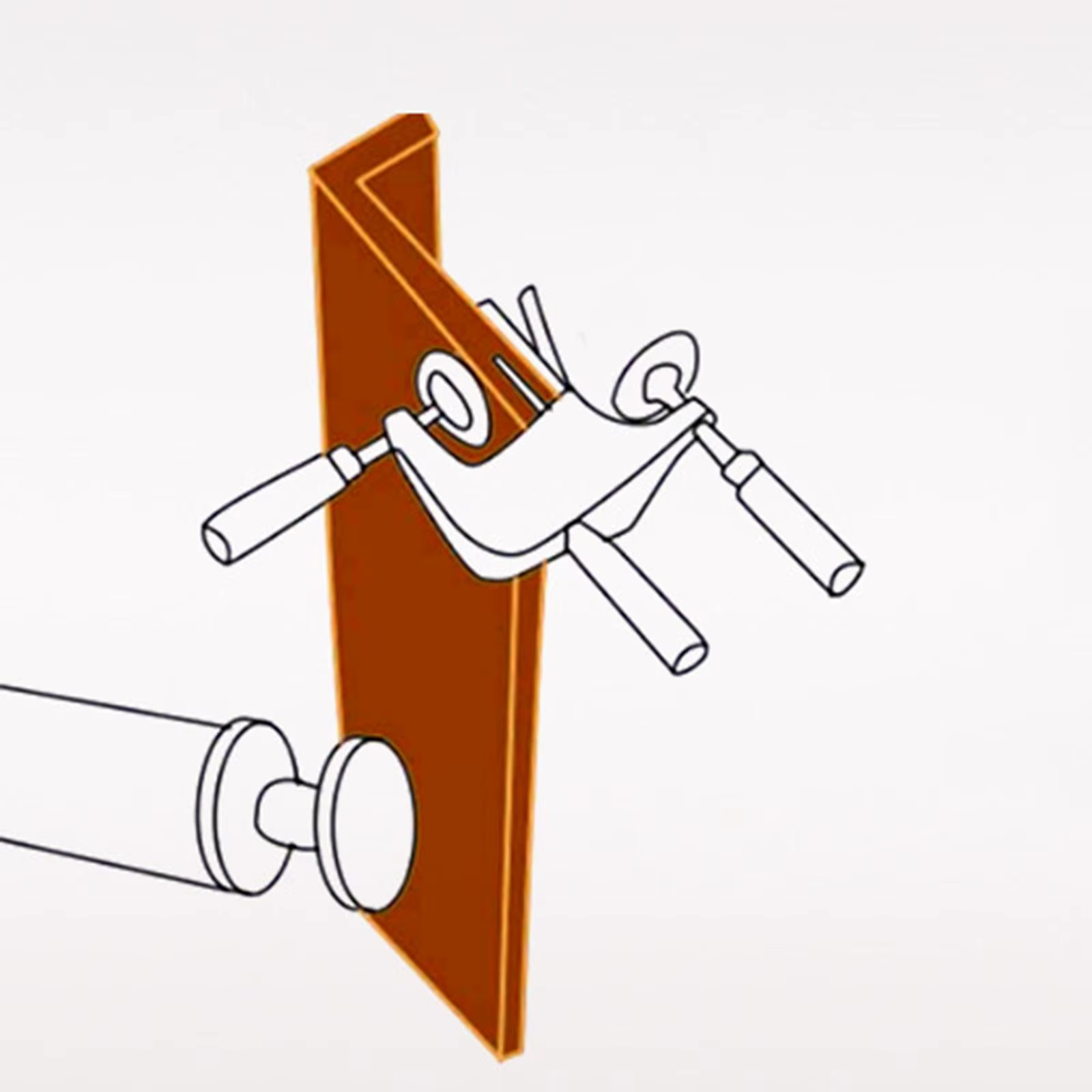 Outil d'installation de porte en bois, menuiserie professionnelle, outil d'installation de porte Premium, outil auxiliaire, outil de positionnement de montage de porte