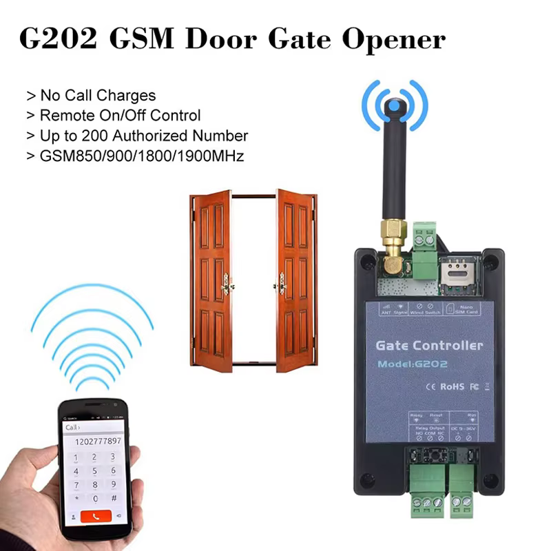 Obturateur de porte de barrière de garage, télécommande, interrupteur de citations de verrouillage électronique, appel gratuit, GAth, 101Gate, 4 pièces