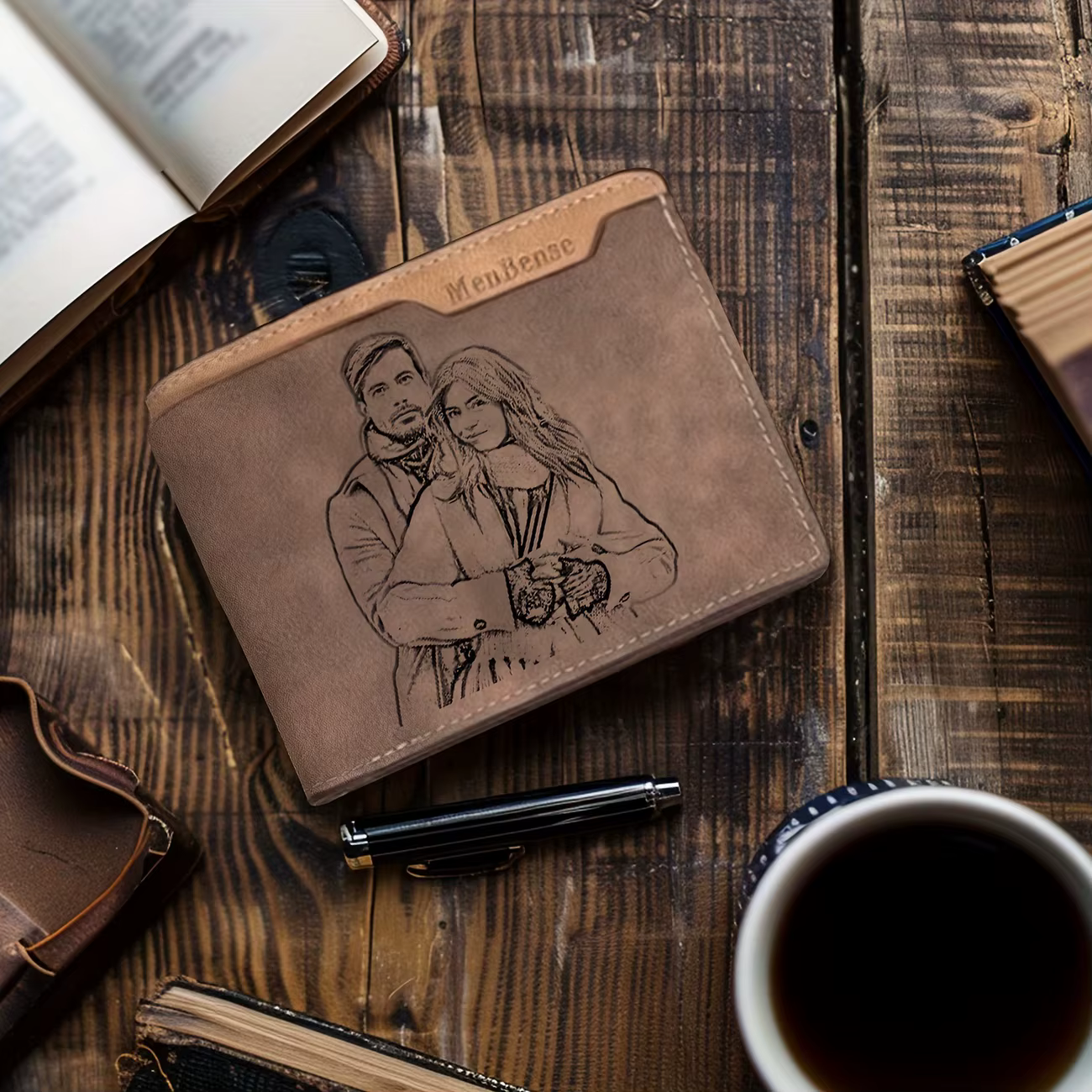 Portefeuille photo personnalisé pour homme