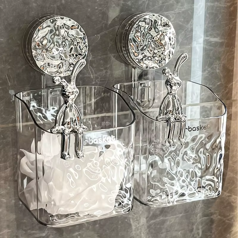 Étagère de salle de bain à ventouse, étagère de rangement d'angle murale, porte-shampoing, support cosmétique, panier de vidange de douche, organisateur de salle de bain estante para baño rangement sa