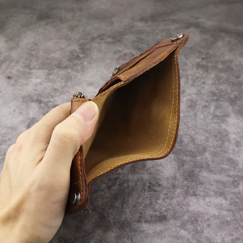 Portefeuille en cuir déformable pour homme