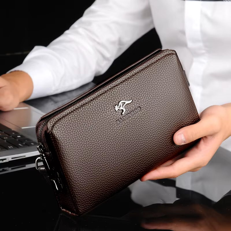 Marque de luxe hommes portefeuille en cuir Long