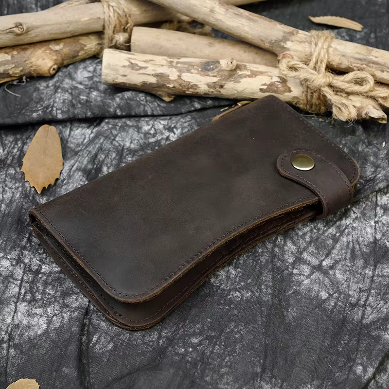 Portefeuille en cuir de Super qualité avec chaîne en fer 100%