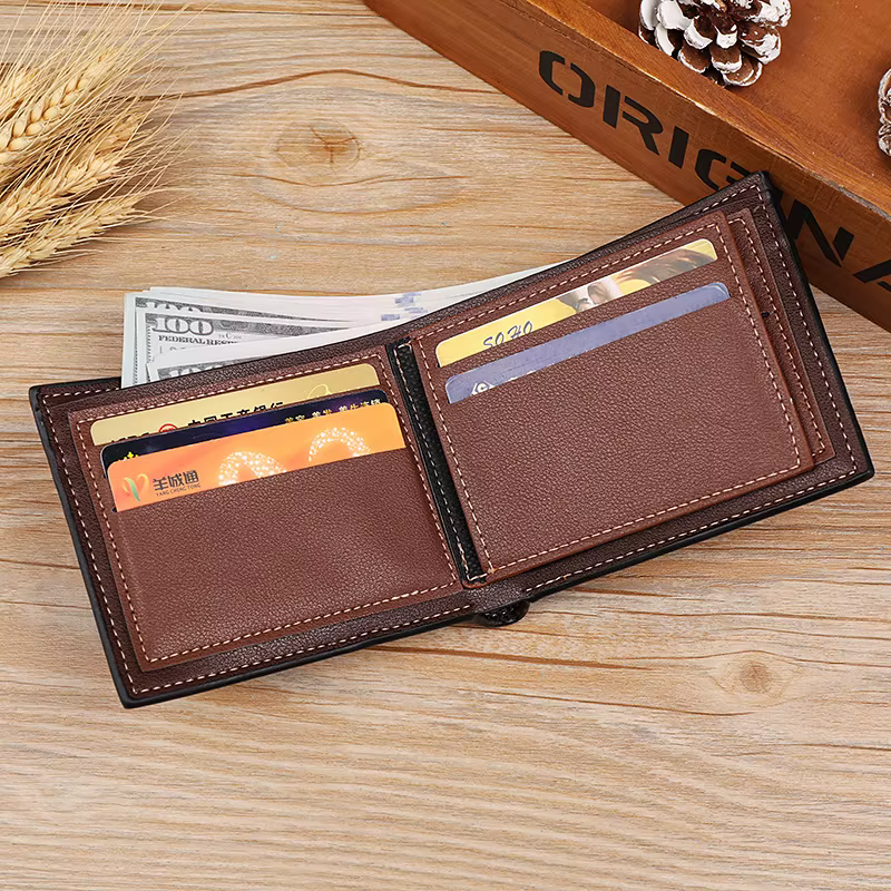 Portefeuille en cuir pour hommes