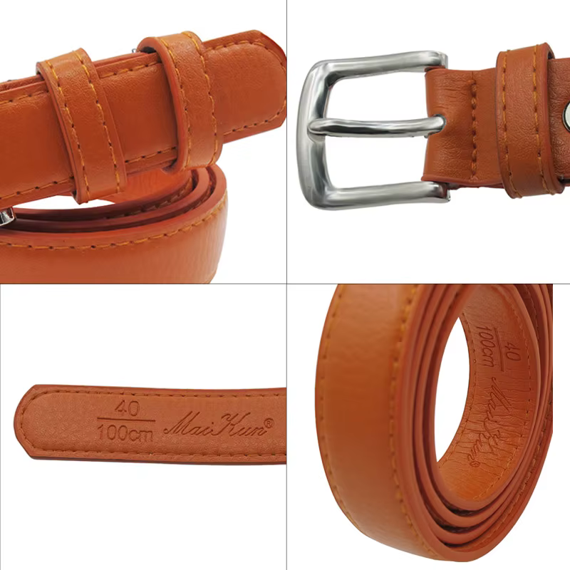 Ceinture en cuir slim pour femmes