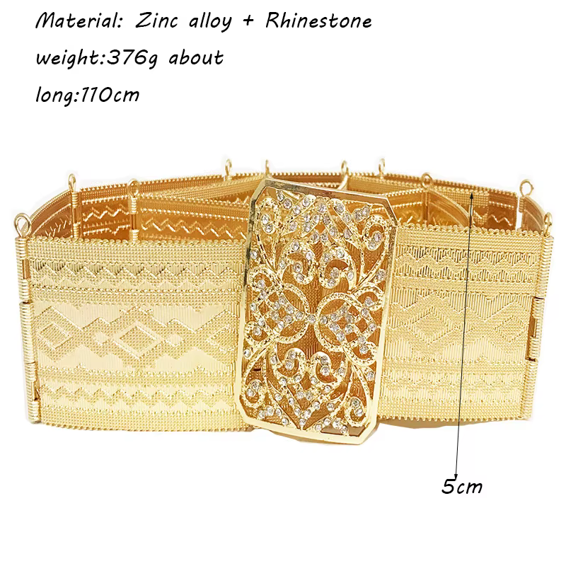 Ceinture en métal sculptée Vintage pour femmes, élégance fine, chaîne de taille personnalisée, robe de mariée en cristal, boucle carrée, bijoux