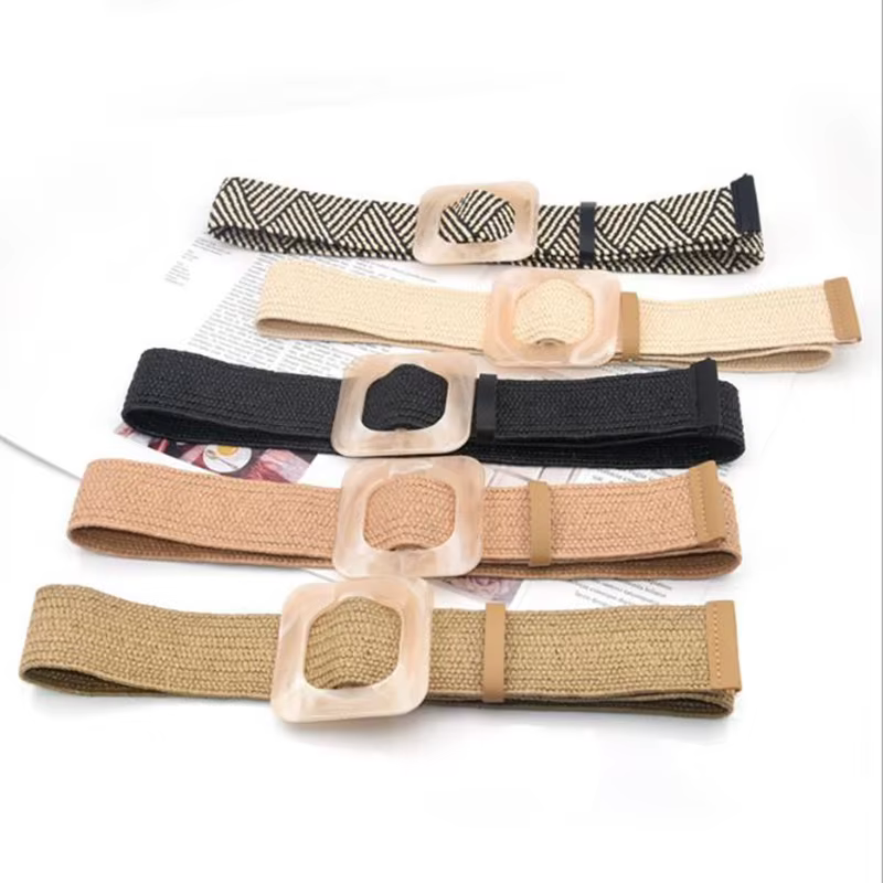 Ceinture élastique tressée pour femme