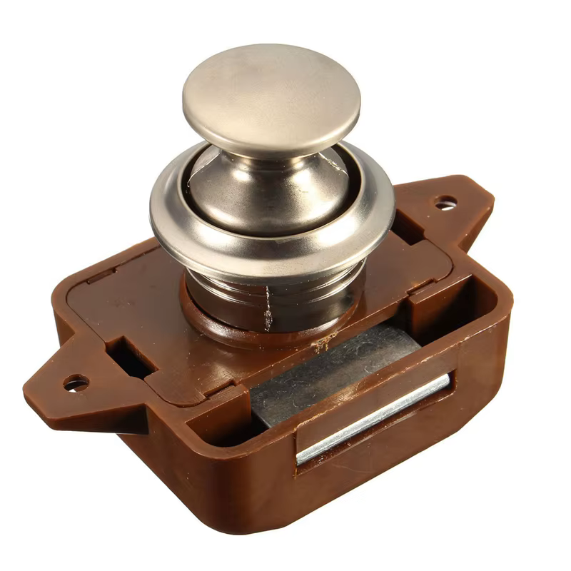 Serrure à bouton poussoir pour camping-car, 20mm, pour caravane, bateau, moteur, maison, armoire, tiroir, quincaillerie pour meubles, serrure de porte