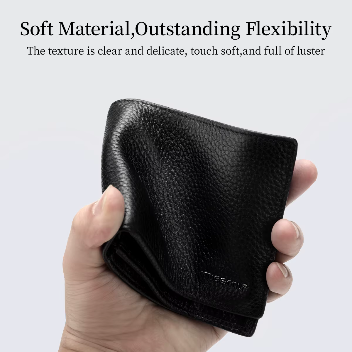 Tig10eu-Portefeuille en cuir véritable pour homme