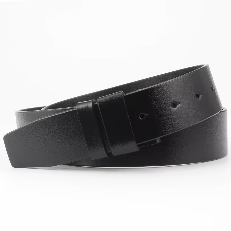 Ceinture en cuir de vache véritable pour homme sans boucle, accessoires de ceinture DIY, ceintures de haute qualité