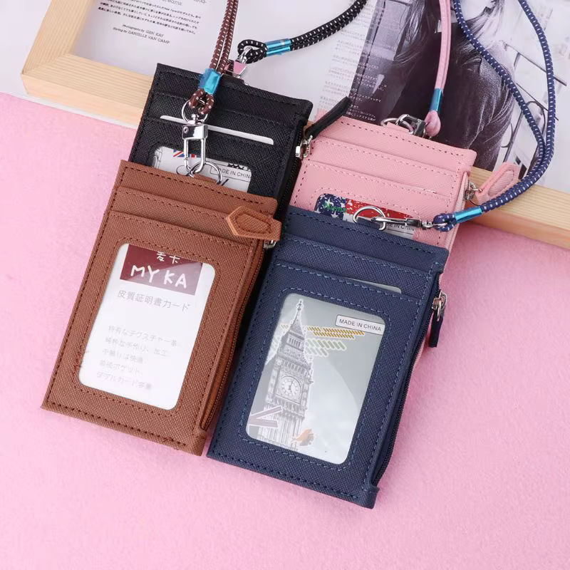 Porte-cartes de visite en cuir PU pour hommes et femmes