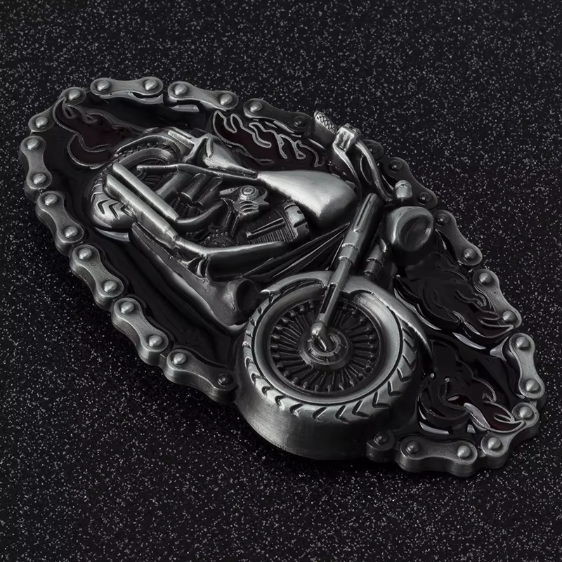 Boucle de ceinture en alliage pour hommes, modèle de moto, Cowboy, largeur 4.0