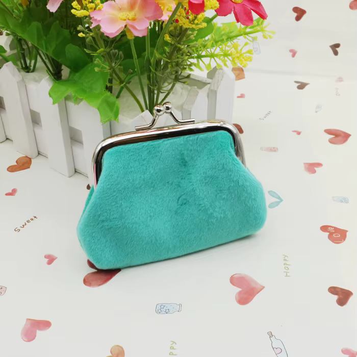 Porte-monnaie en velours côtelé pour femmes, sac d'argent couleur bonbon, petit portefeuille, pochette, sac à clés pour dames, Mini porte-monnaie