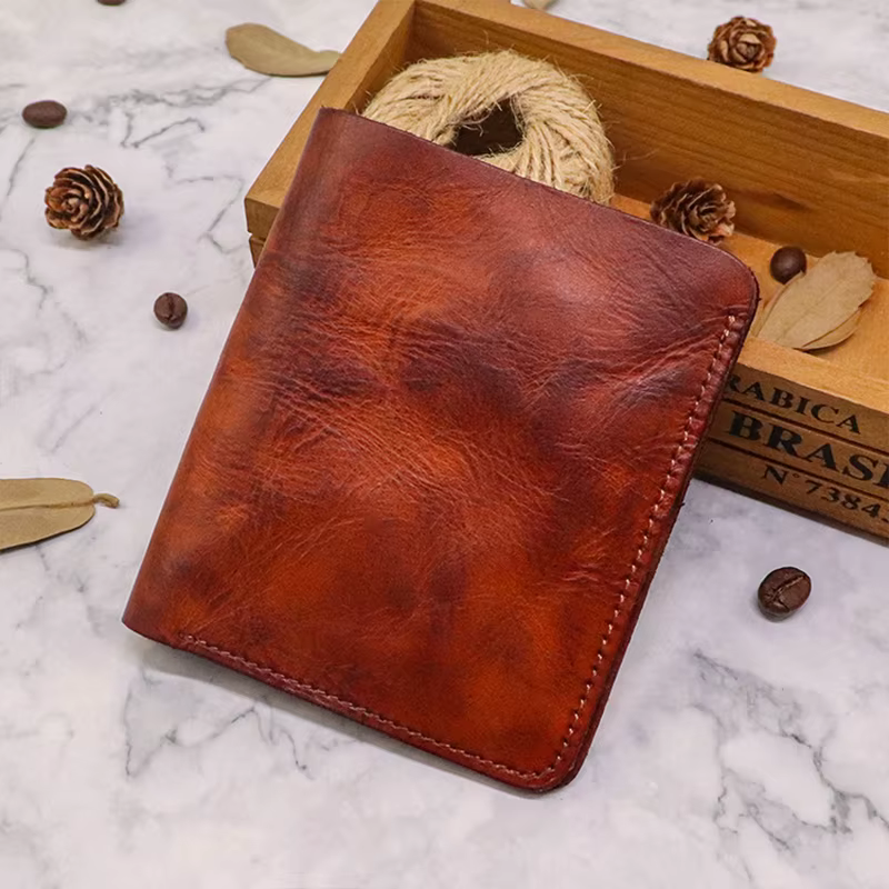 Portefeuille en cuir véritable pour hommes