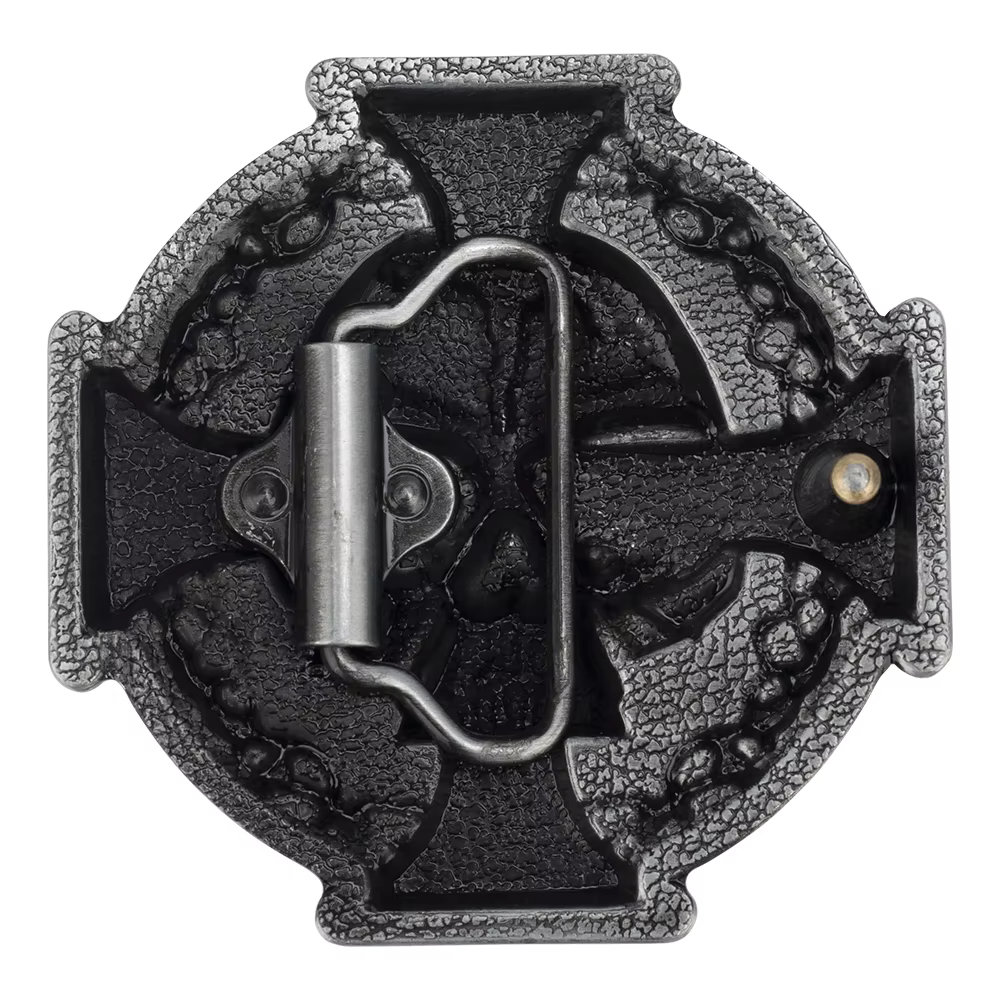 Boucle de ceinture en métal bricolage croix et crâne pour hommes