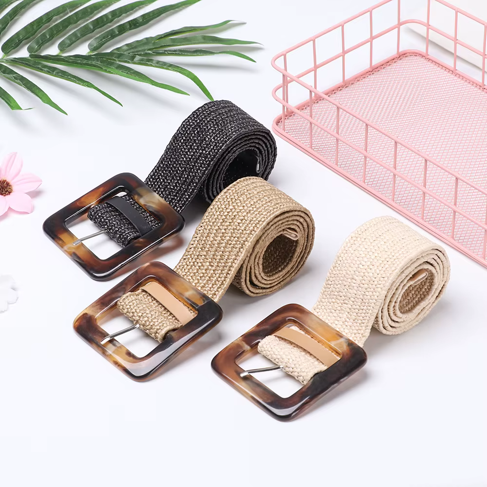 Ceinture ronde en bois pour femmes