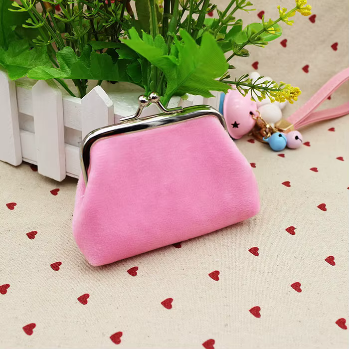 Porte-monnaie en velours côtelé pour femmes, sac d'argent couleur bonbon, petit portefeuille, pochette, sac à clés pour dames, Mini porte-monnaie