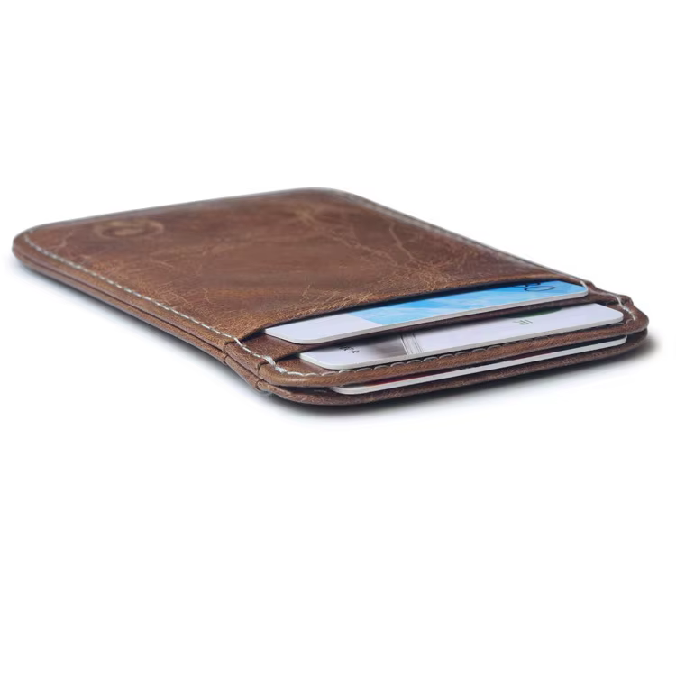 Porte-cartes en cuir véritable