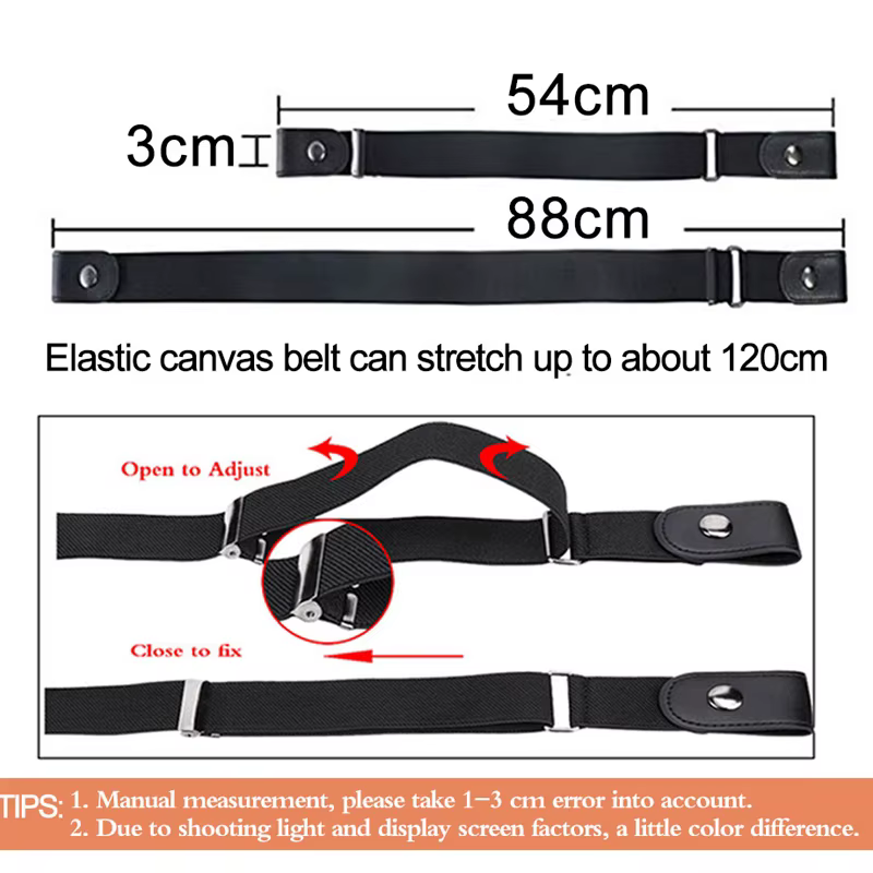 Ceinture artificiel astique Invisible en Cuir pour Homme et Femme