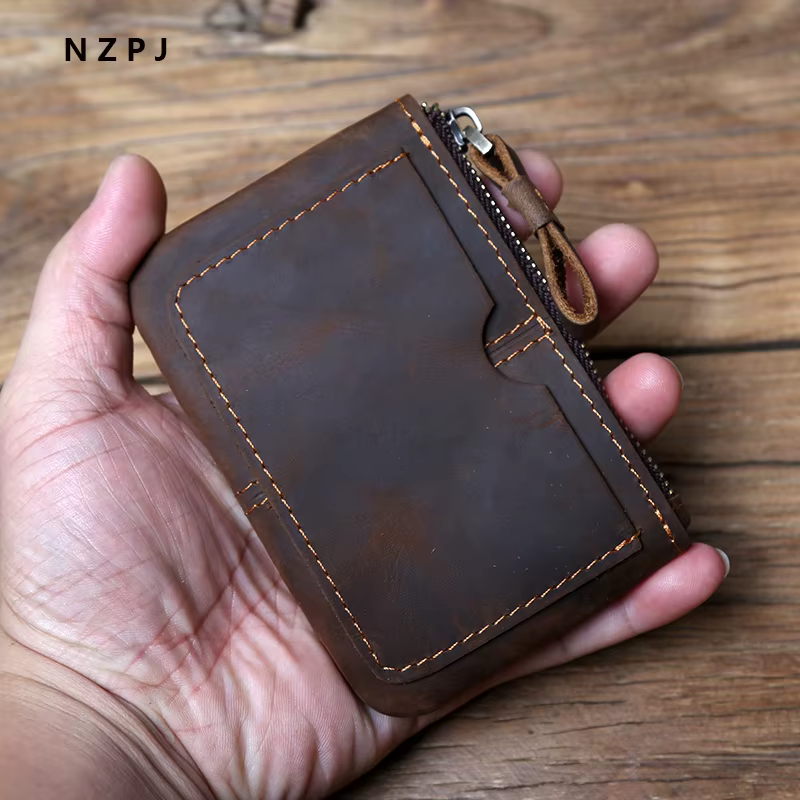 NZPJ – Mini portefeuille en cuir pour hommes