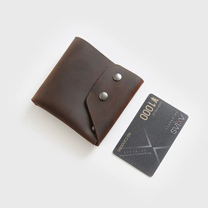 Portefeuille en cuir véritable fait à la main pour hommes